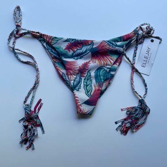 Ellejay Jordyn Tropics String Bikini Bottom Large - Picture 5 of 7